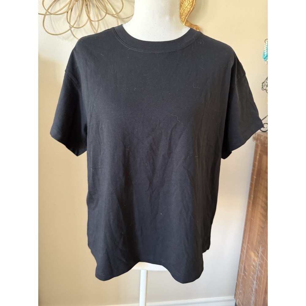 Treasure & Bond Womens M Black Crew Neck T Shirt NWOT Short Sleeve Basic Tee
